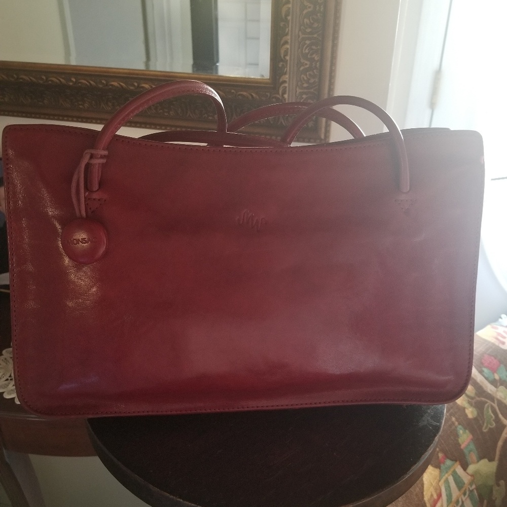 MONSAC classic licorice red handbag Never used